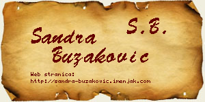 Sandra Buzaković vizit kartica
